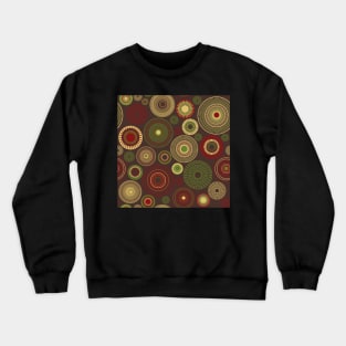 concentric circles dark brown Crewneck Sweatshirt